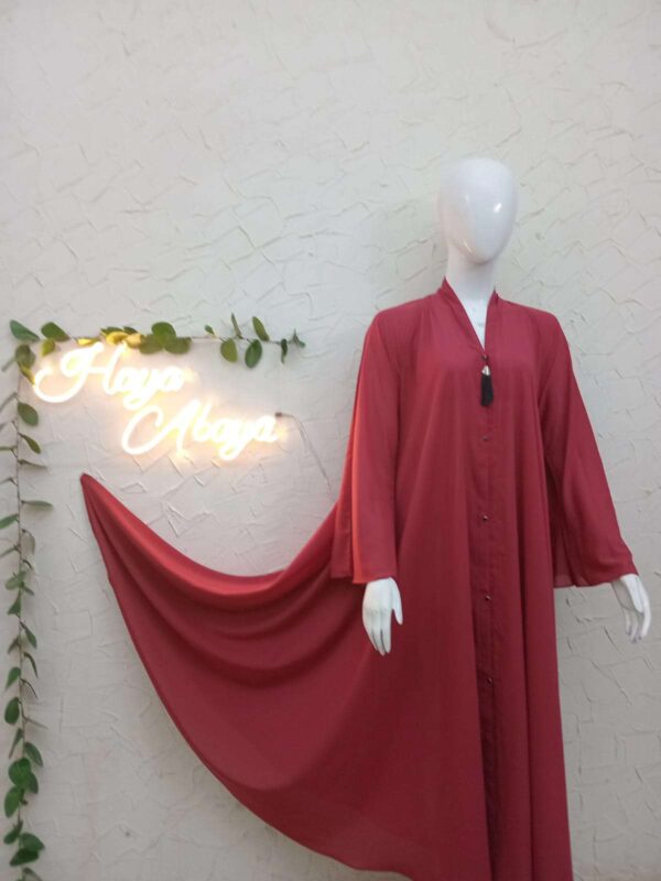 Plain Full Flair Abaya Front Open