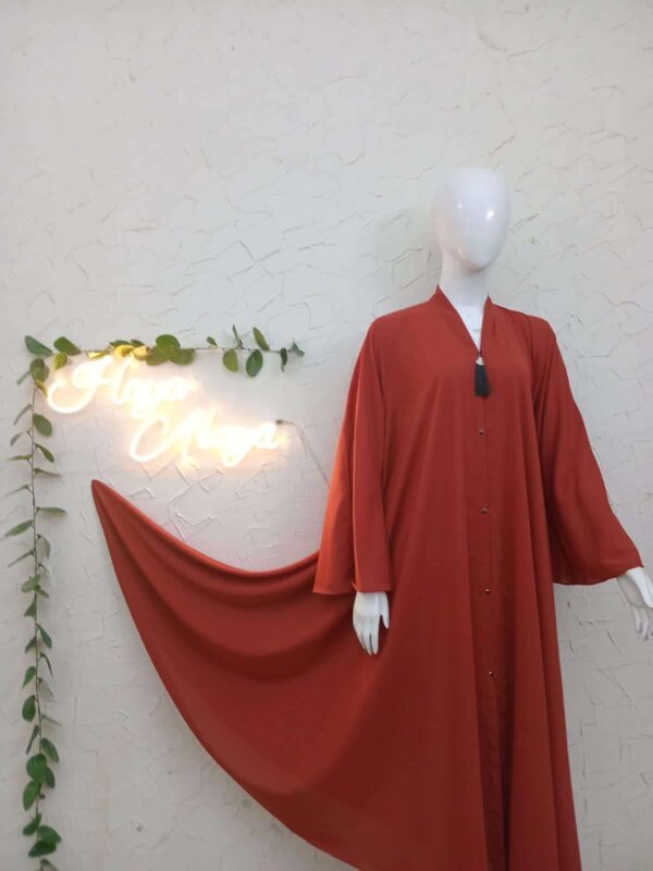 Plain Full Flair Abaya Front Open