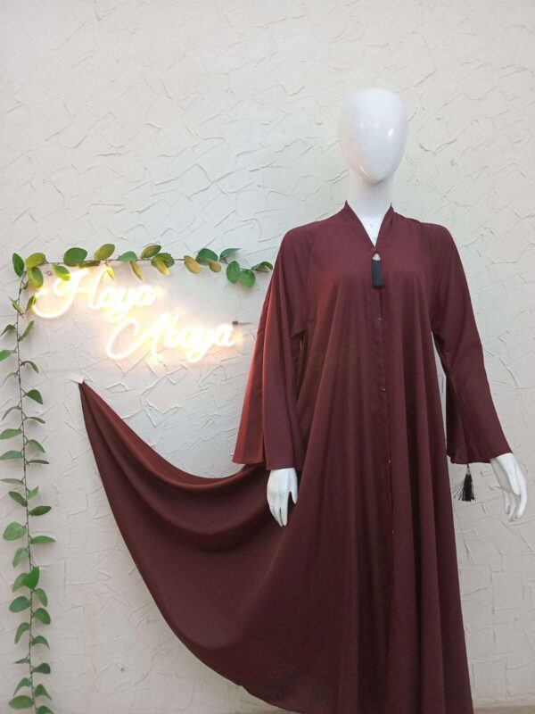 Plain Full Flair Abaya Front Open