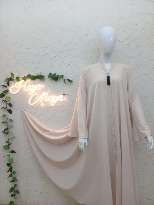 Plain Full Flair Abaya Front Open