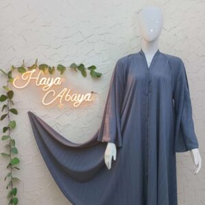 Plain Full Flair Abaya Front Open