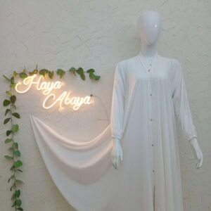 Plain Full Flair Abaya Front Open