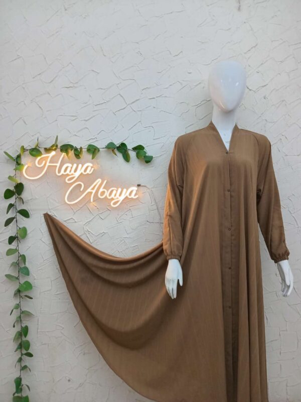 Plain Full Flair Abaya Front Open