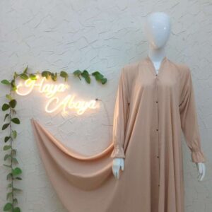 Plain Full Flair Abaya Front Open