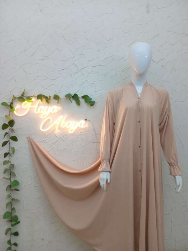 Plain Full Flair Abaya Front Open