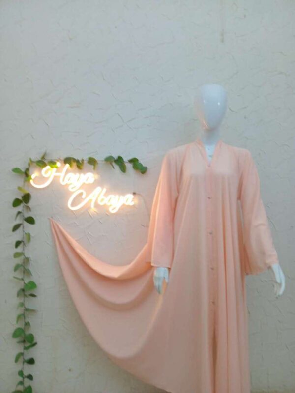 Plain Full Flair Abaya Front Open