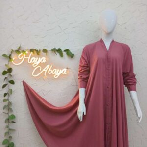 Plain Full Flair Abaya Front Open