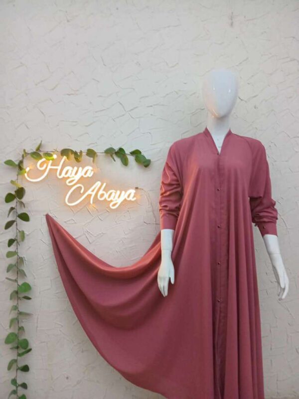 Plain Full Flair Abaya Front Open